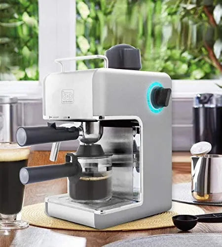 Bene Casa BC-99151 4-cup Espresso Maker with Frother, Silver