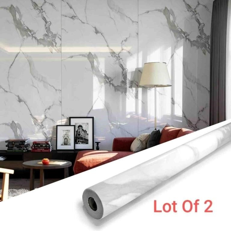 Inno Stickers Marble Peel and Stick Waterproof Wall Paneling, 118" x 47"