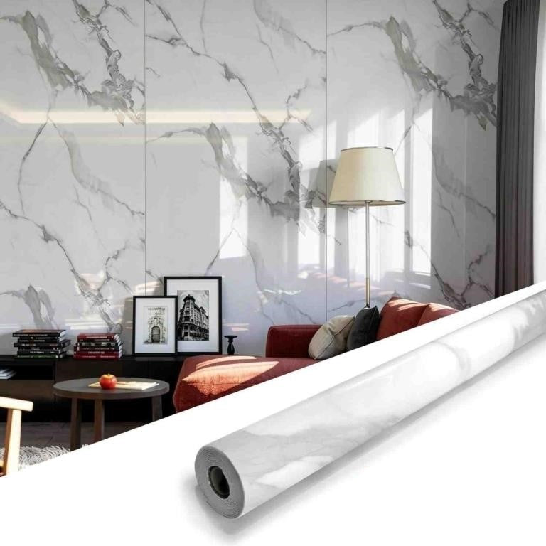 Inno Stickers Marble Peel and Stick Waterproof Wall Paneling, 118" x 47"