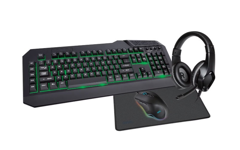 Keyboard 7-Button Mouse Adjustable Headset Anti-Fray Mouse Pad, onn. ONA23HO011C