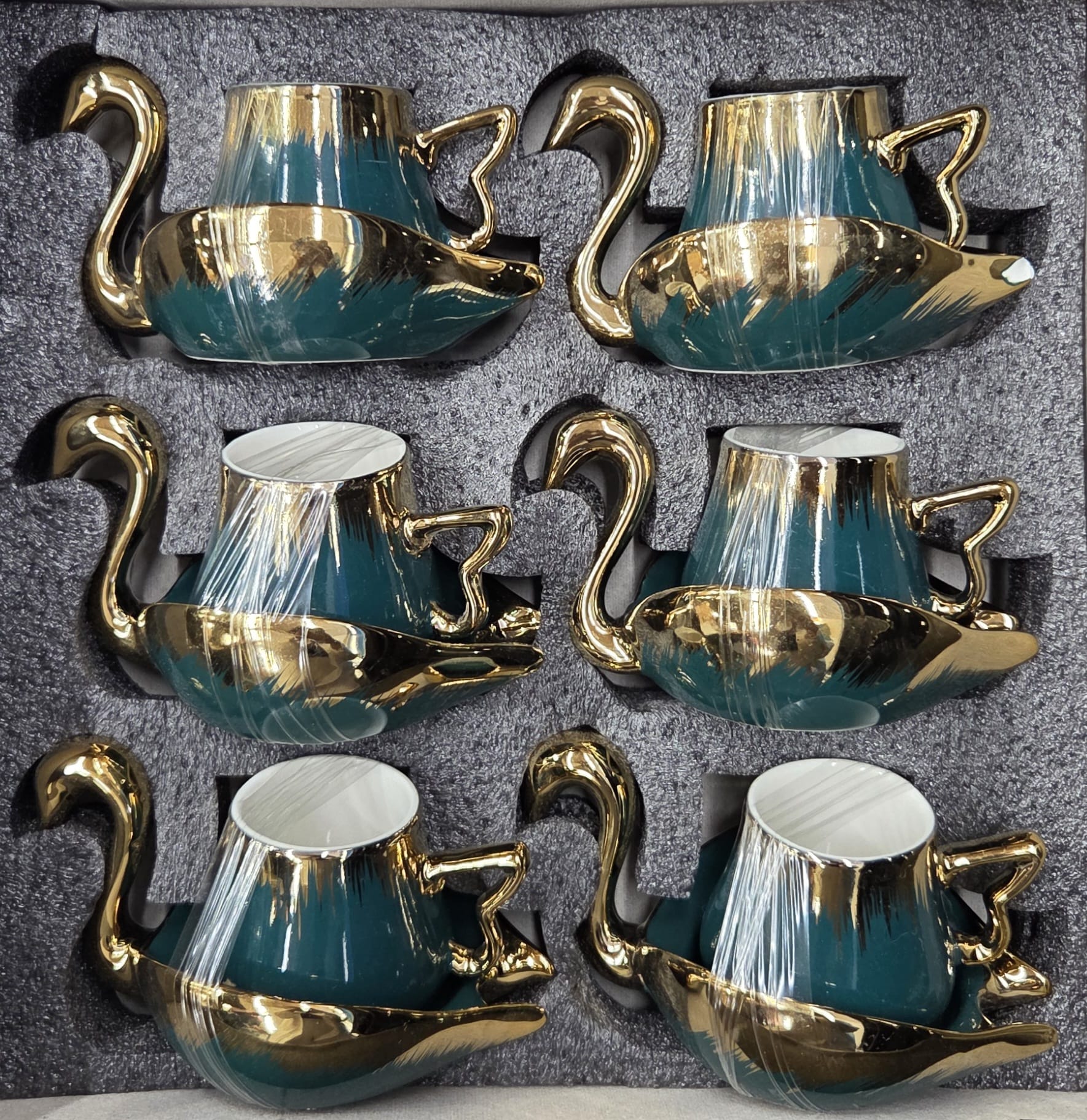 Delicate-Swan Coffee Cup Saucer Set Home Party Reusable Morning Tea Cup Set For Tea Coffee