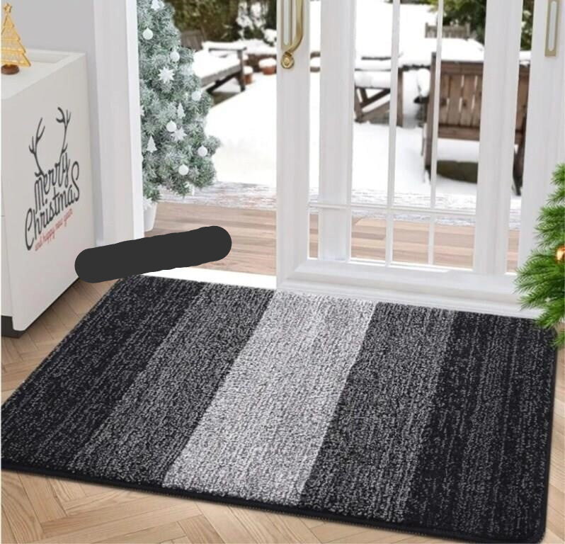 Grandaily Indoor Doormat, Mat, Black, 20" x 32"