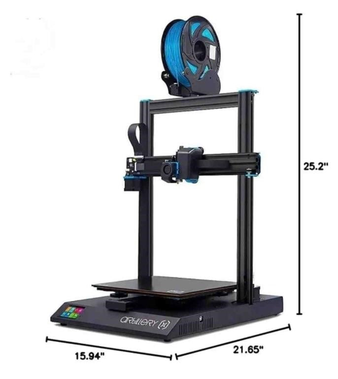 Artillery Sidewinder X1 3D Printer, 95% Pre-As