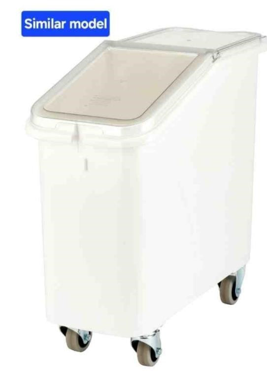 White Slant Top Ingredient Bin