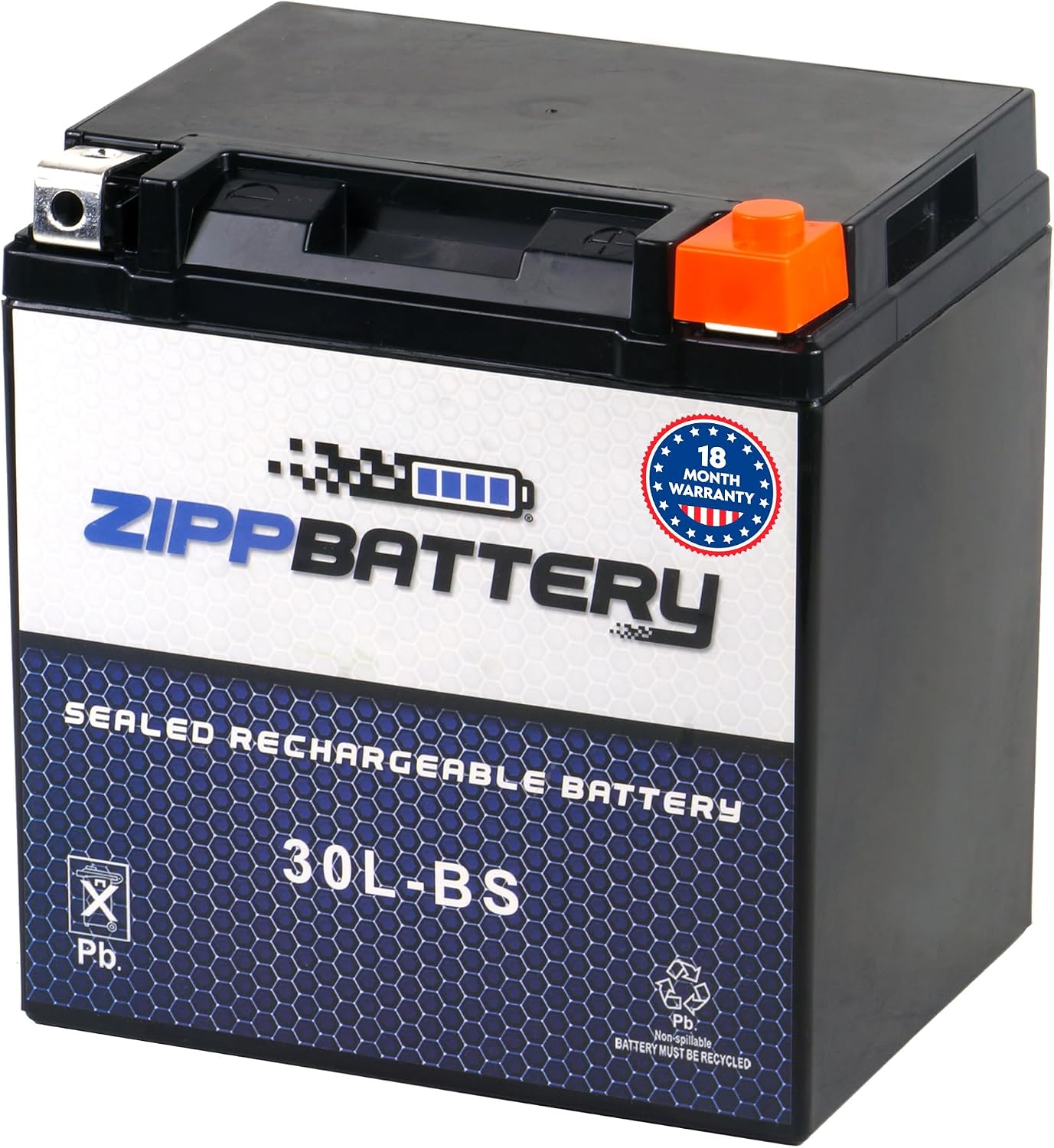 ZIPPBATTERY YTX30L-BS 12V 385 CCA AGM