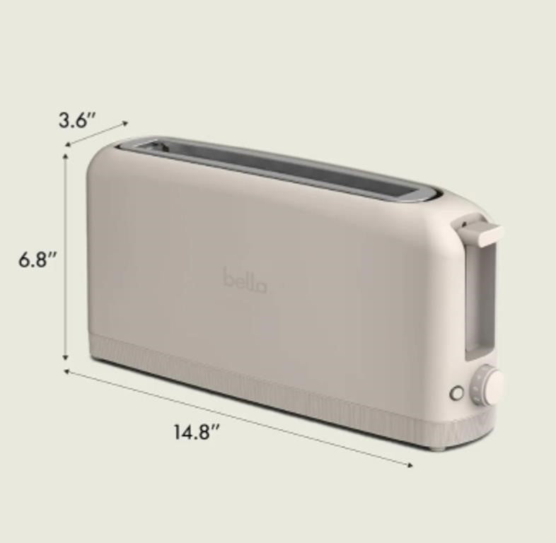 Bella 2 Slice Slim Toaster, Fits-anywhere™ Kit