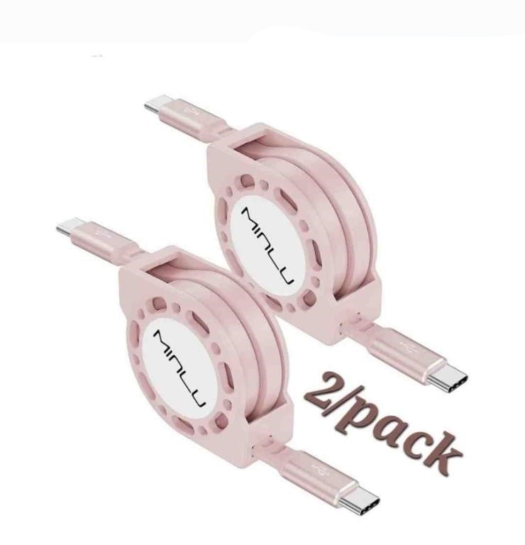 MINLU Retractable USB C to USB C Cabl
