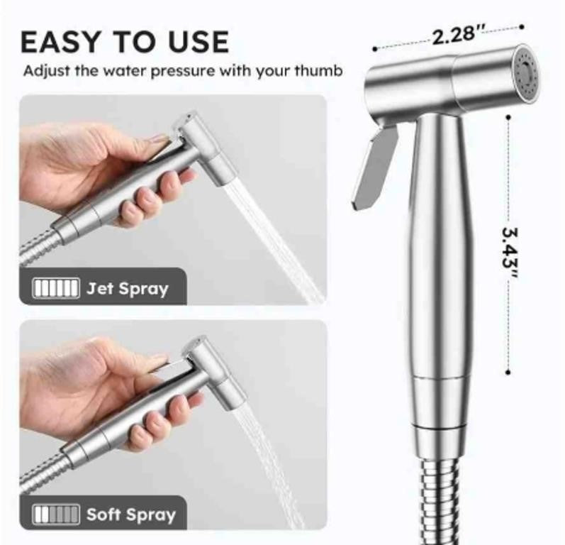 Arofa Handheld Bidet Sprayer for Toilet-3 Pack Adjustable Water Pressure Control