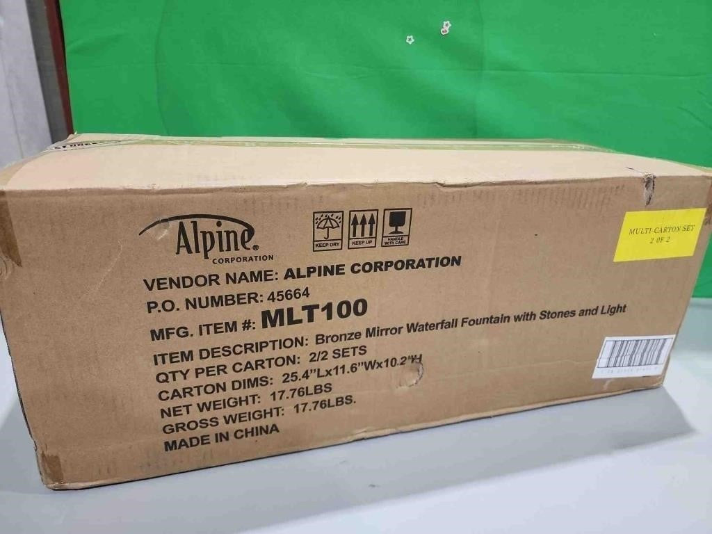 Alpine Corporation Mirror Waterfall Fountain