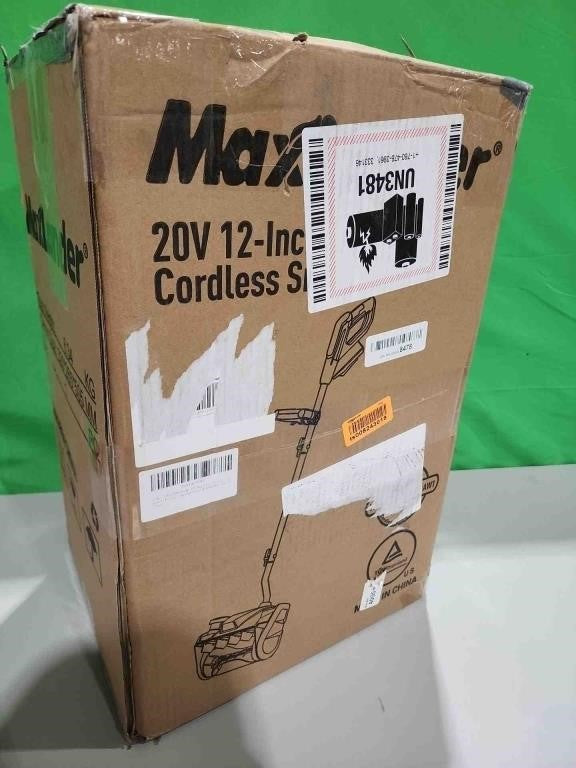 MAXLANDER Electric Snow Shovel Cordless, 20V 12-Inch Cordless Snow Blower