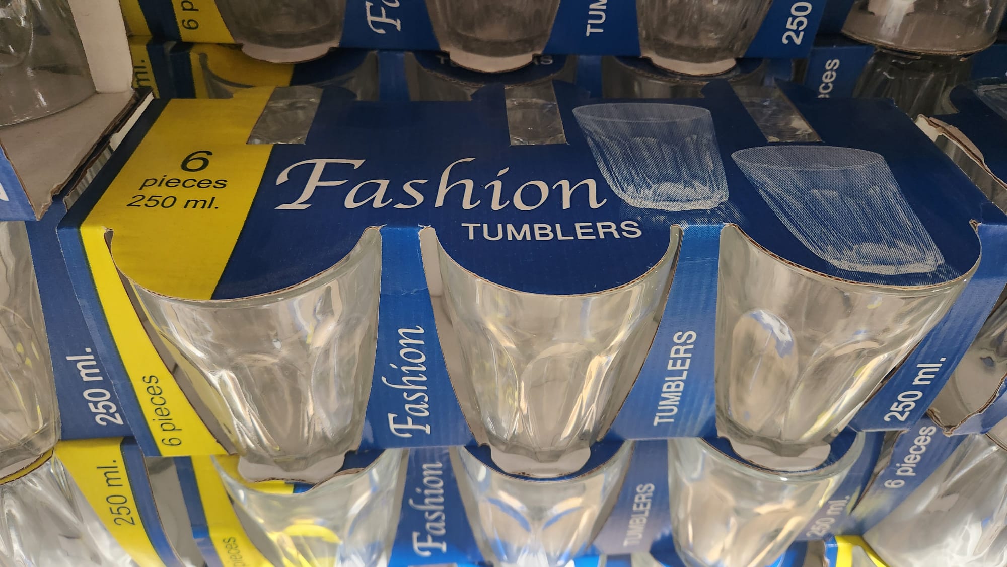 GLASS TUMBLERS 250ML.