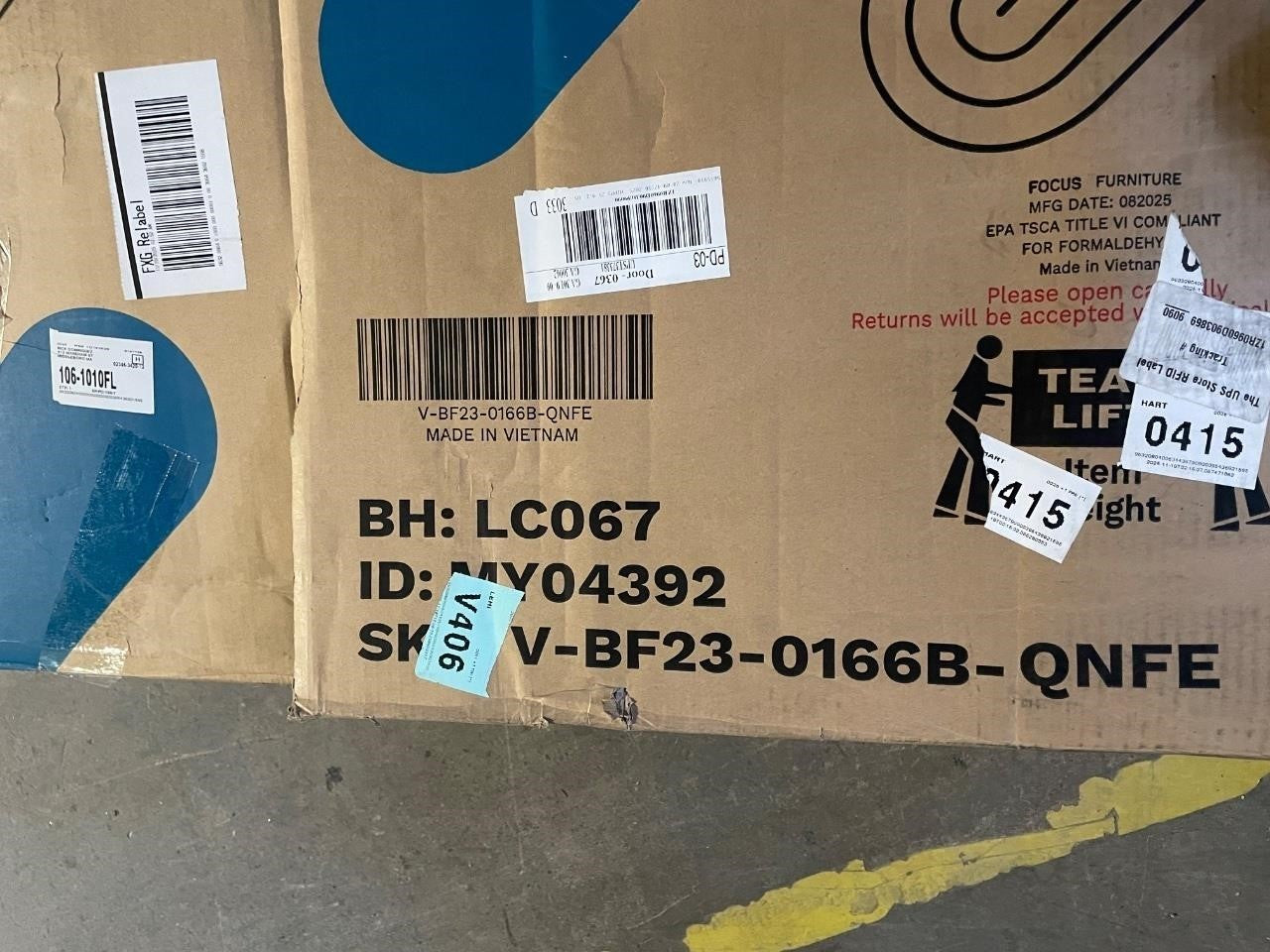 Queen Bed Frame with Headboard EM43154