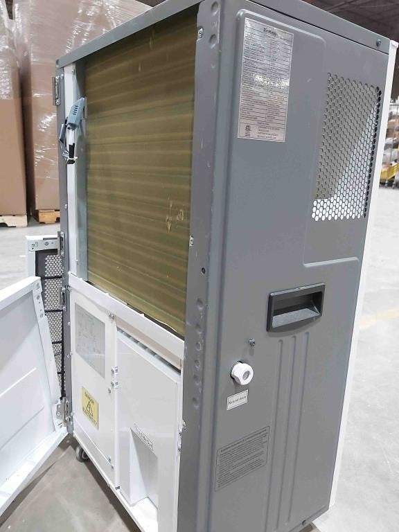 RINKMO 296 Pint Commercial Dehumidifier 37 Gallons, Max 1900W, PD1201A, White/Grey