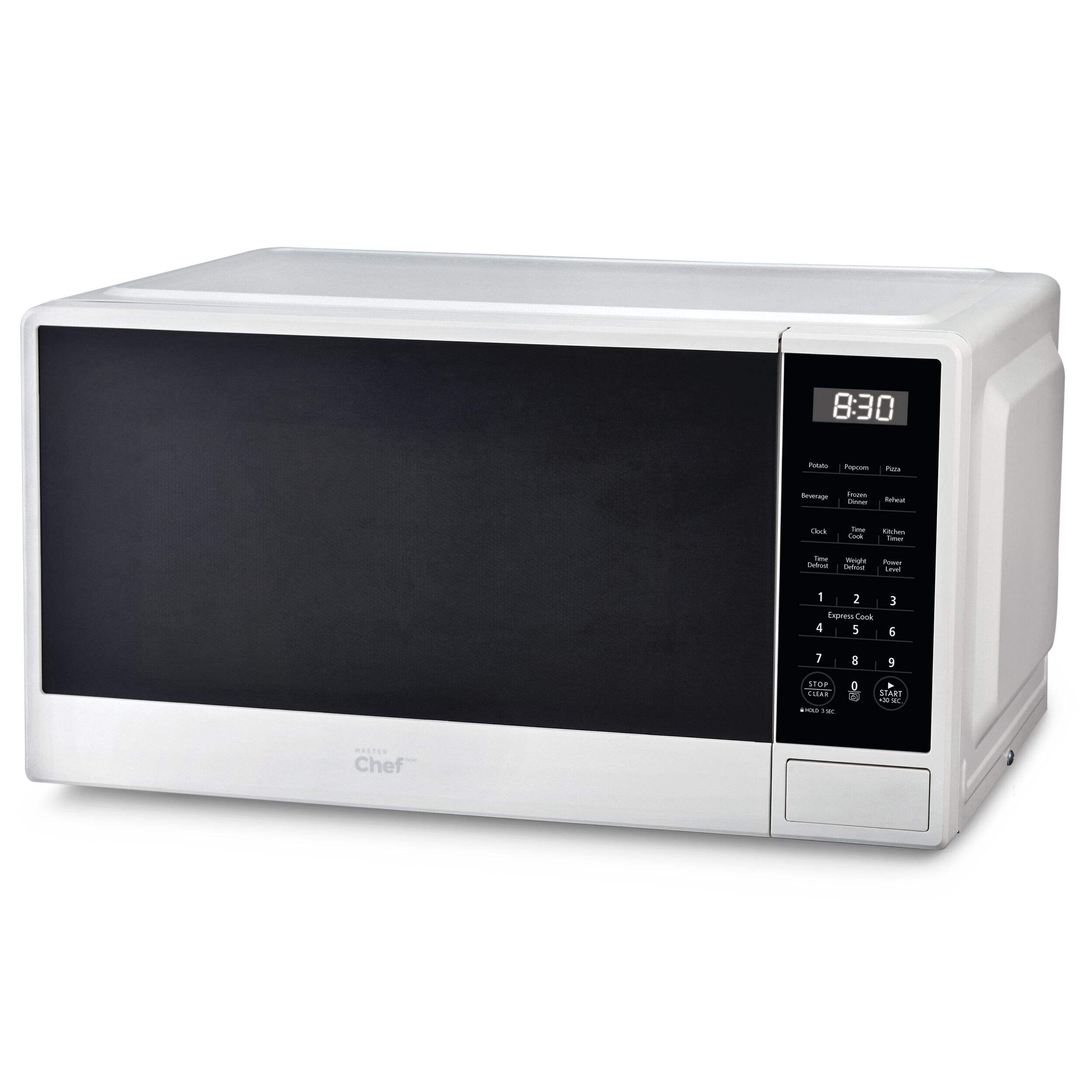 MasterChef Microwave, 1100W, 120V-60Hz, 1.1-cu-ft, Matte White, SEJ301F1BPA0
