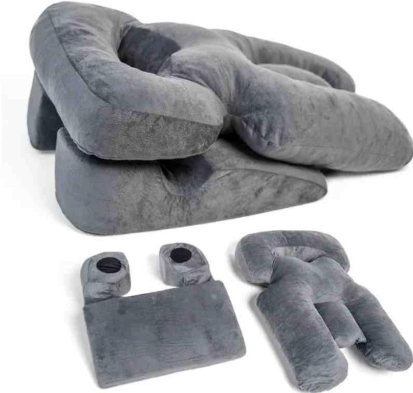 Zomaple Face Down Pillow After Eye Surgery, Memory Foam grey