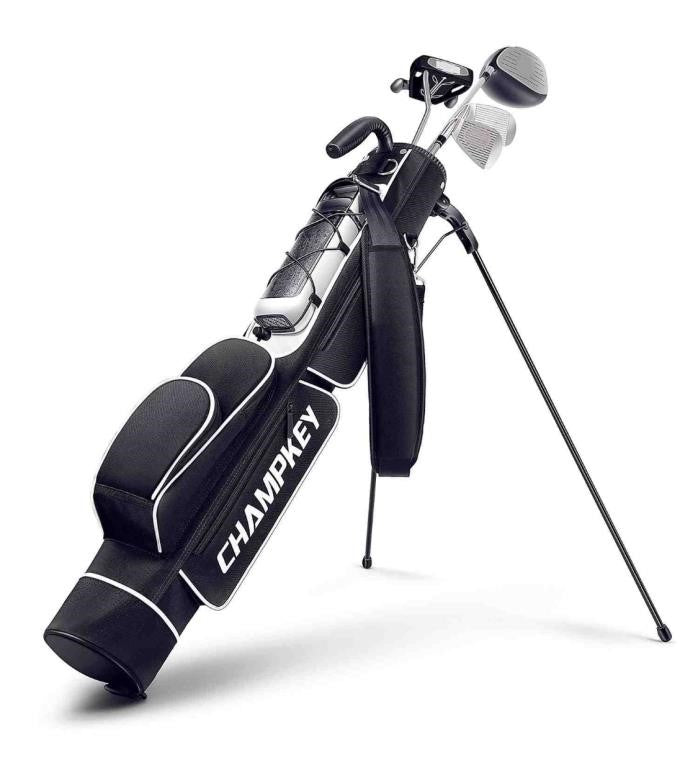 CHAMPKEY Lightweight Golf Stand Bag, Black/White
