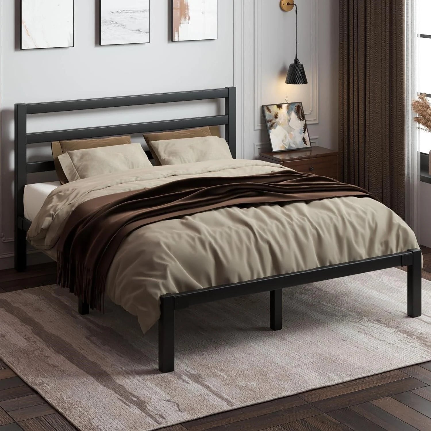 Queen Size Bed Frame, Heavy Duty EP45441