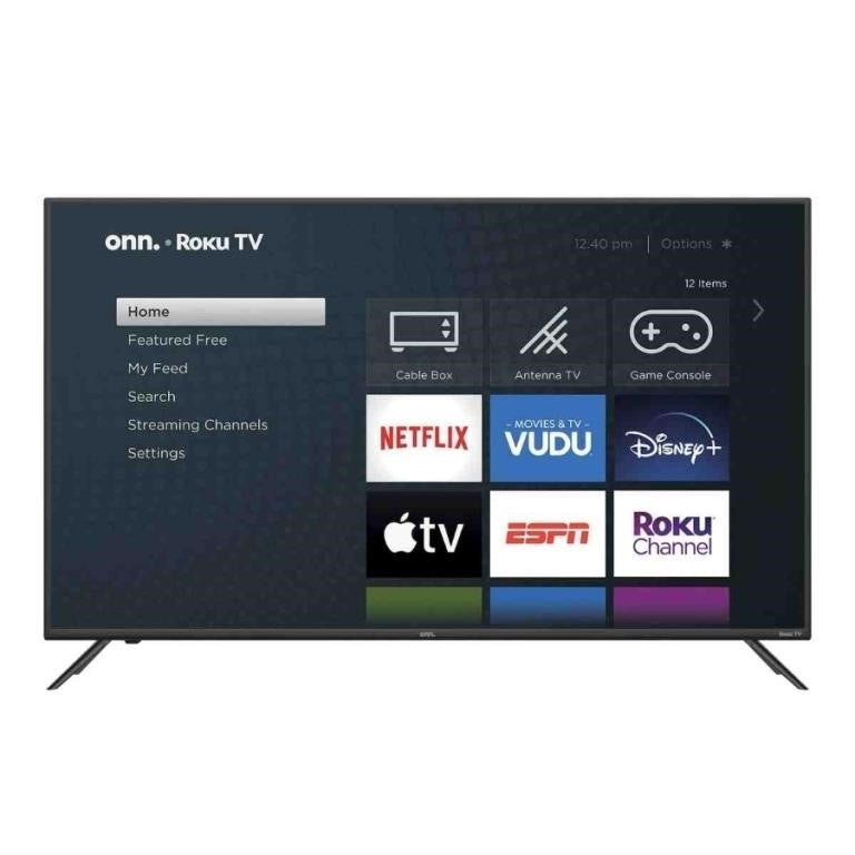 ONN 55" Class 4K 2160P Roku Smart LED TV, #QNB25MNR55