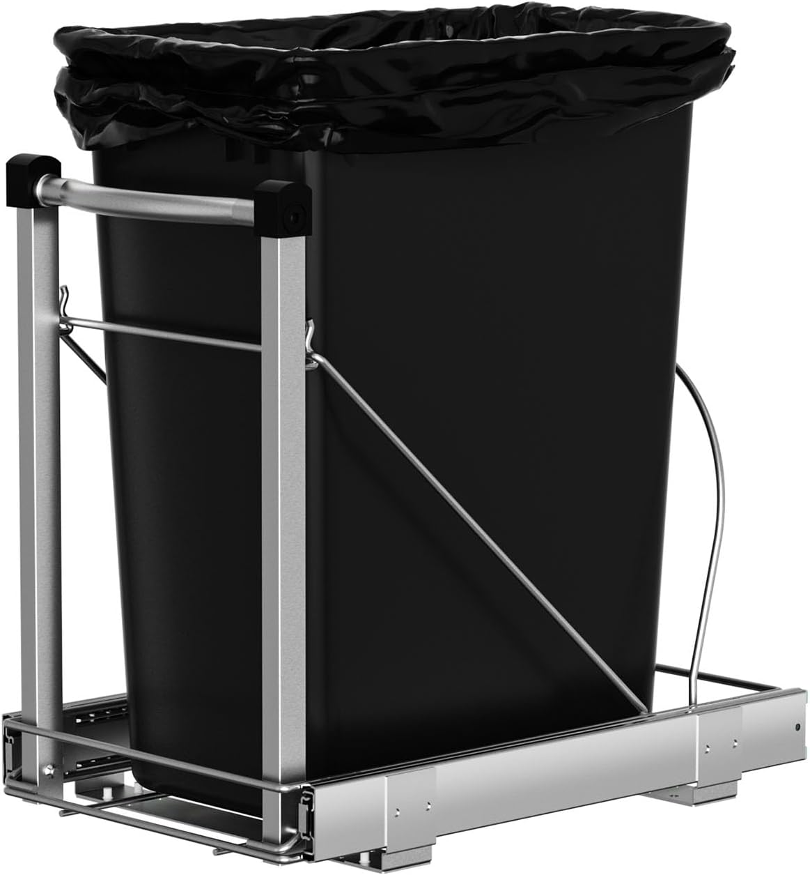 Under Cabinet Pull Out Trash Can Organizer