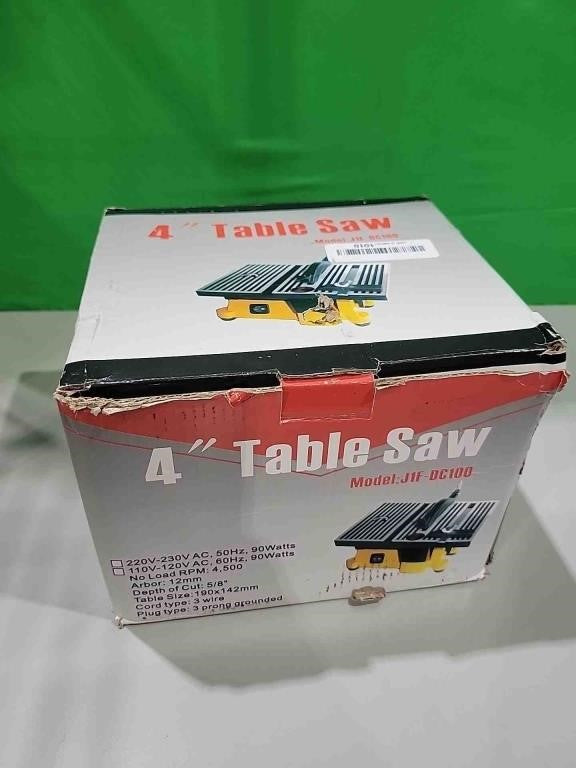 4" Bench Saw Cutting Wood Copper AluminiumTable, Model J1F-DC100