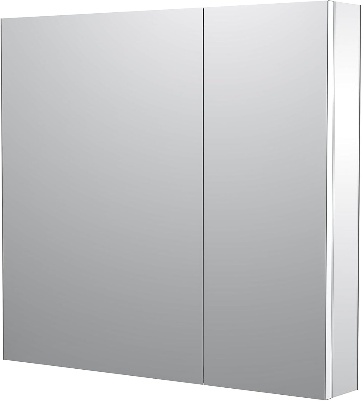 Sunrosa Medicine Cabinet with Mirror Door, 30"×31.5" Bathroom Tempered Glass Mirror Cabinet,