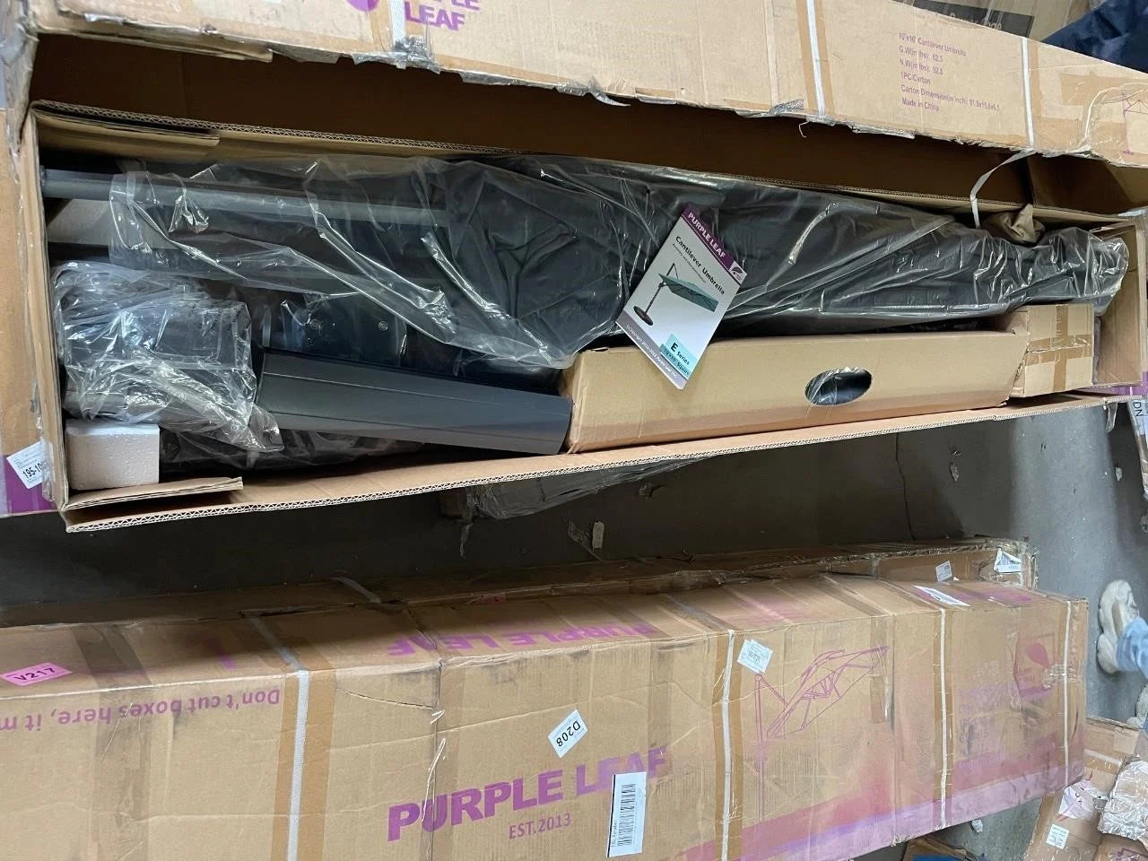 10ft Patio Umbrella Grey EN44436