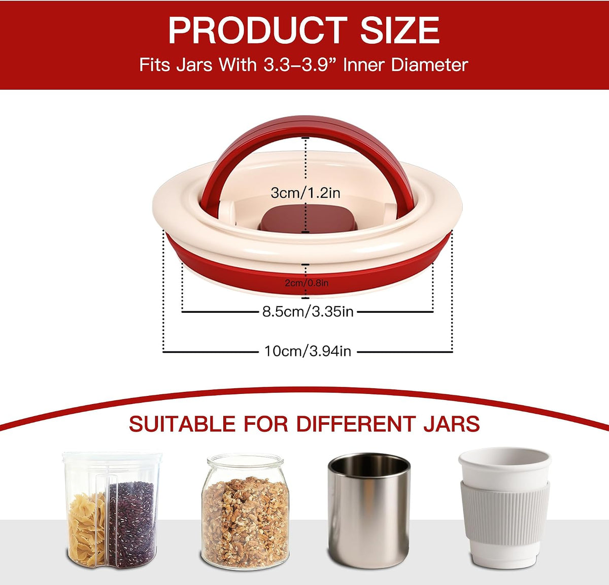 Volpki Airtight Food Storage Container Lids, Easy-Open Universal