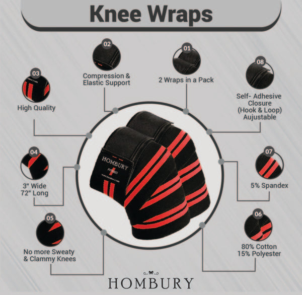 HOMBURY Knee Wraps with Compression