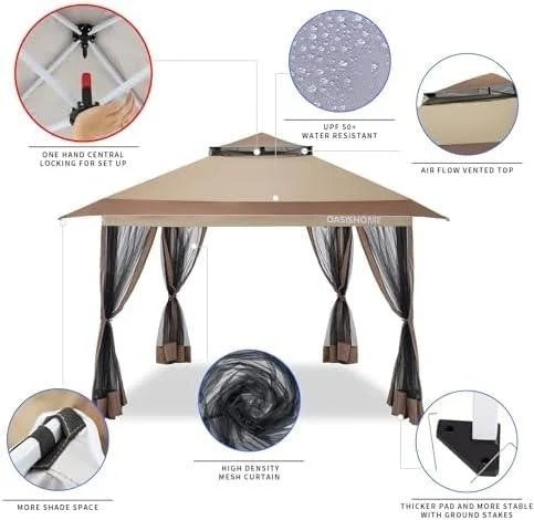 OASISHOME Pop-up Gazebo Portable EO44482