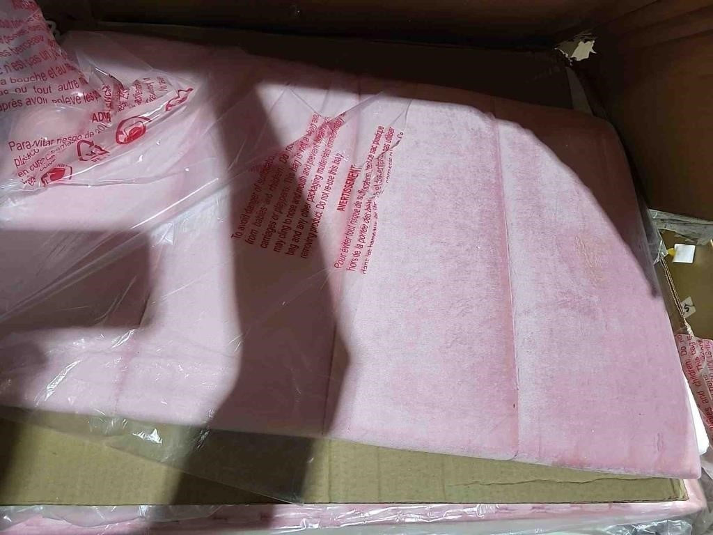 Twin LED Bed Frame with Storage Headboard & 2 Storage Drawers, PINK