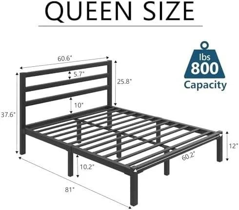 Queen Size Bed Frame, Heavy Duty EP45441