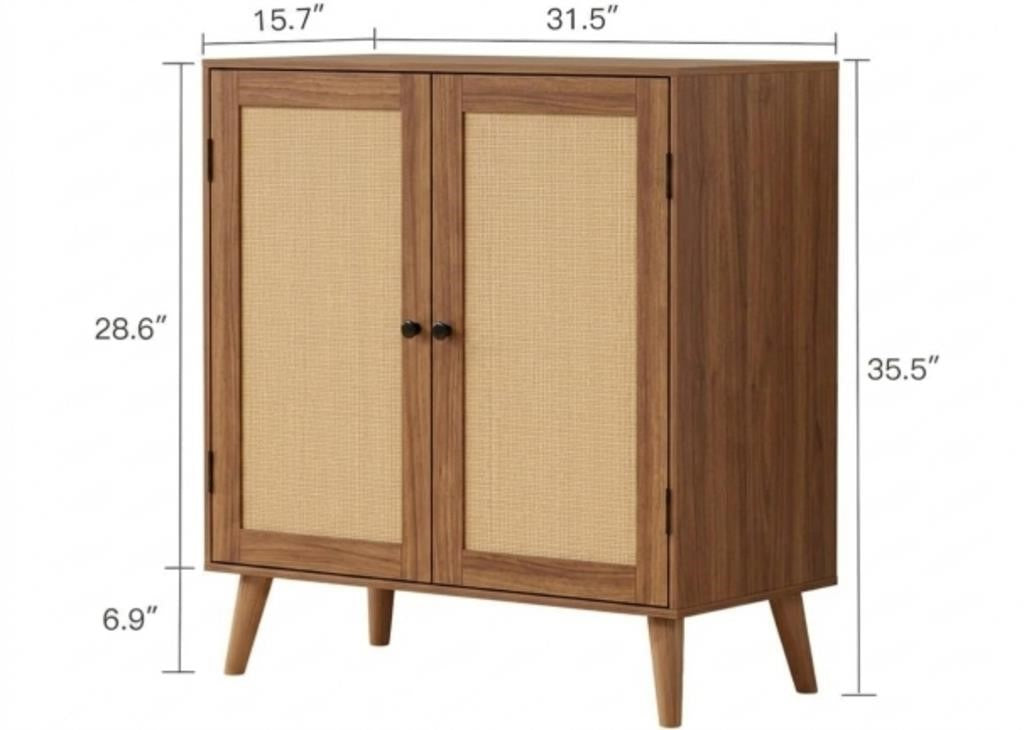 ComfortNest Sideboard Buffet Kitchen Storage Cabinet, WALNUT