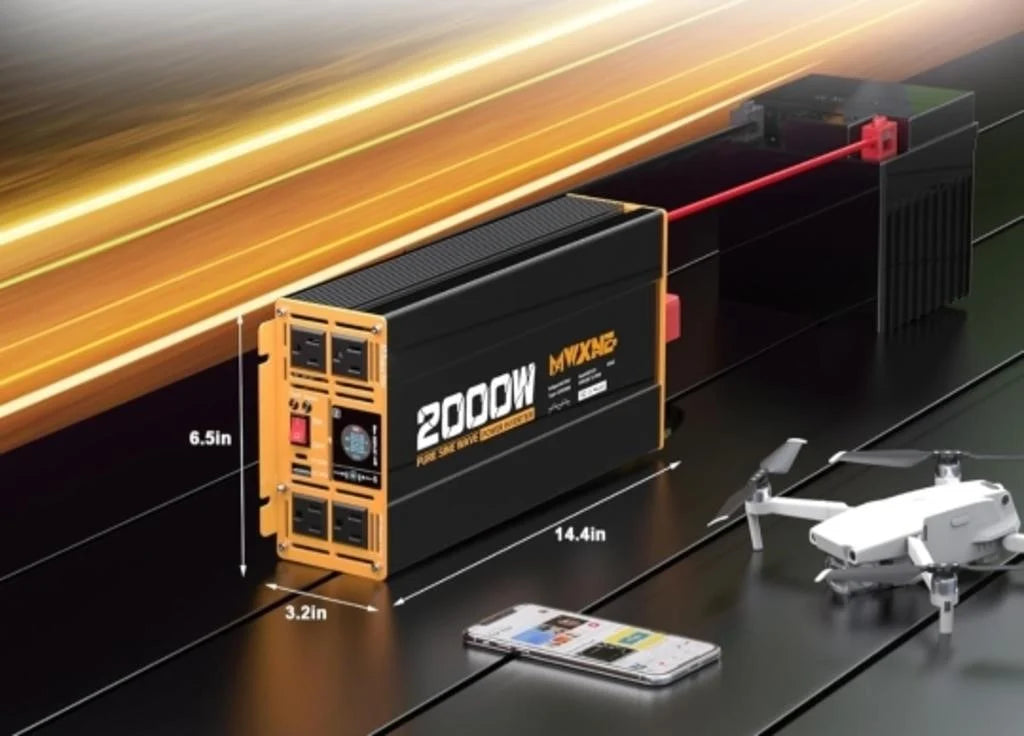 MWXNE 2000W Pure Sine Wave Inverter 12V DC