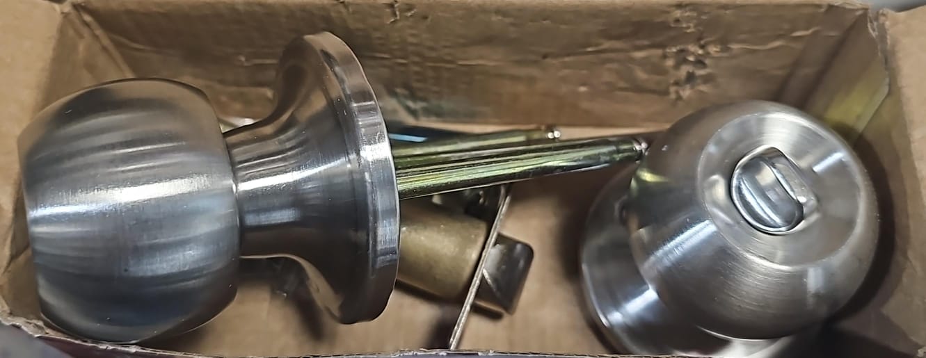 Door Knob with Key for Bedroom Door Locks with Keys, Stainless Steel