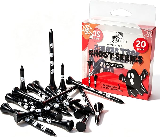 EWILLING Funny Golf Tees with Cute Ghost Design | Premium Bamboo