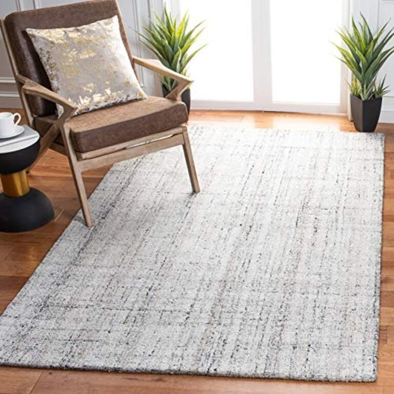 SAFAVIEH Abstract Collection Accent Rug - 4' x 6', Camel & Black,