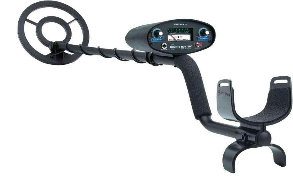 Bounty Hunter Tracker IV Metal Detector with Padded Armrest, 3-position