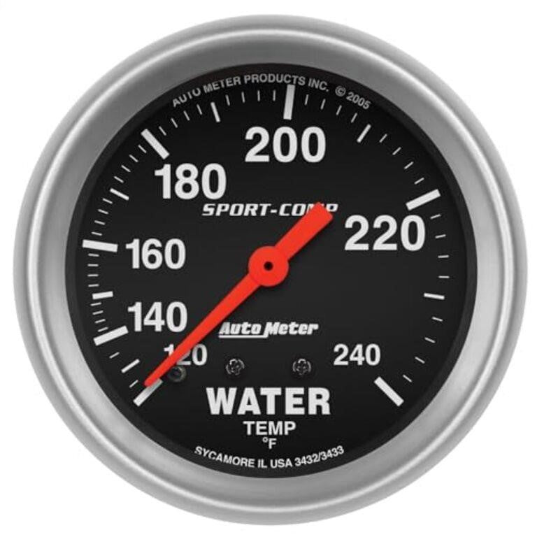 Auto Meter 3432 2-5/8" Mechanical Water Temperature Gauge with 6' Tubing