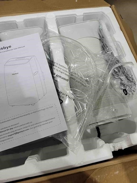 Gasbye Dual Hose Portable Air Conditioner, 15,000BTU, White