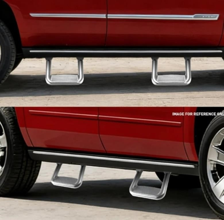 BEZT Silver Aluminum Pickup Truck Steps, (Silver 4pcs)
