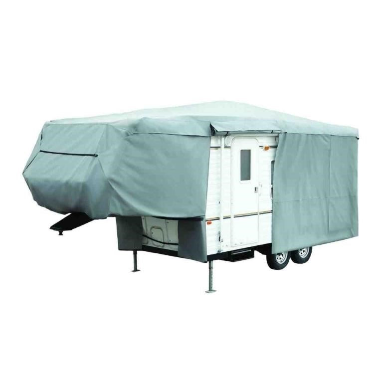 Leopard Premium 5th Wheel RV Cover, Fits 29-ft to 33-ft RV, Grey
