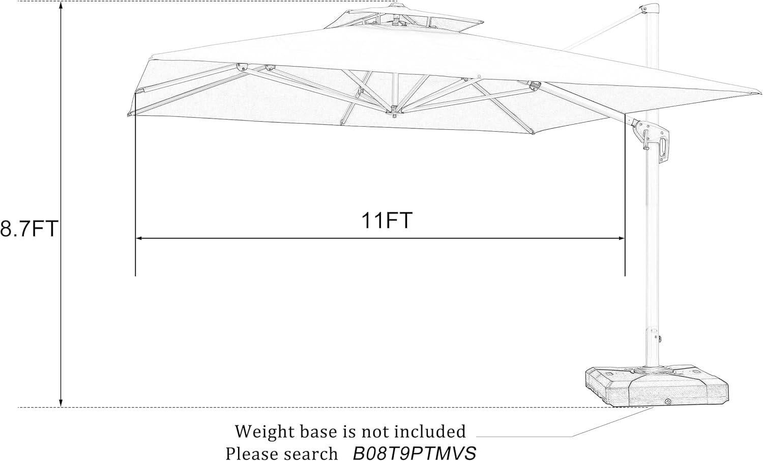 PURPLE LEAF 11ft Patio Umbrella EN44555