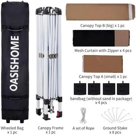 OASISHOME Pop-up Gazebo Portable EO44482