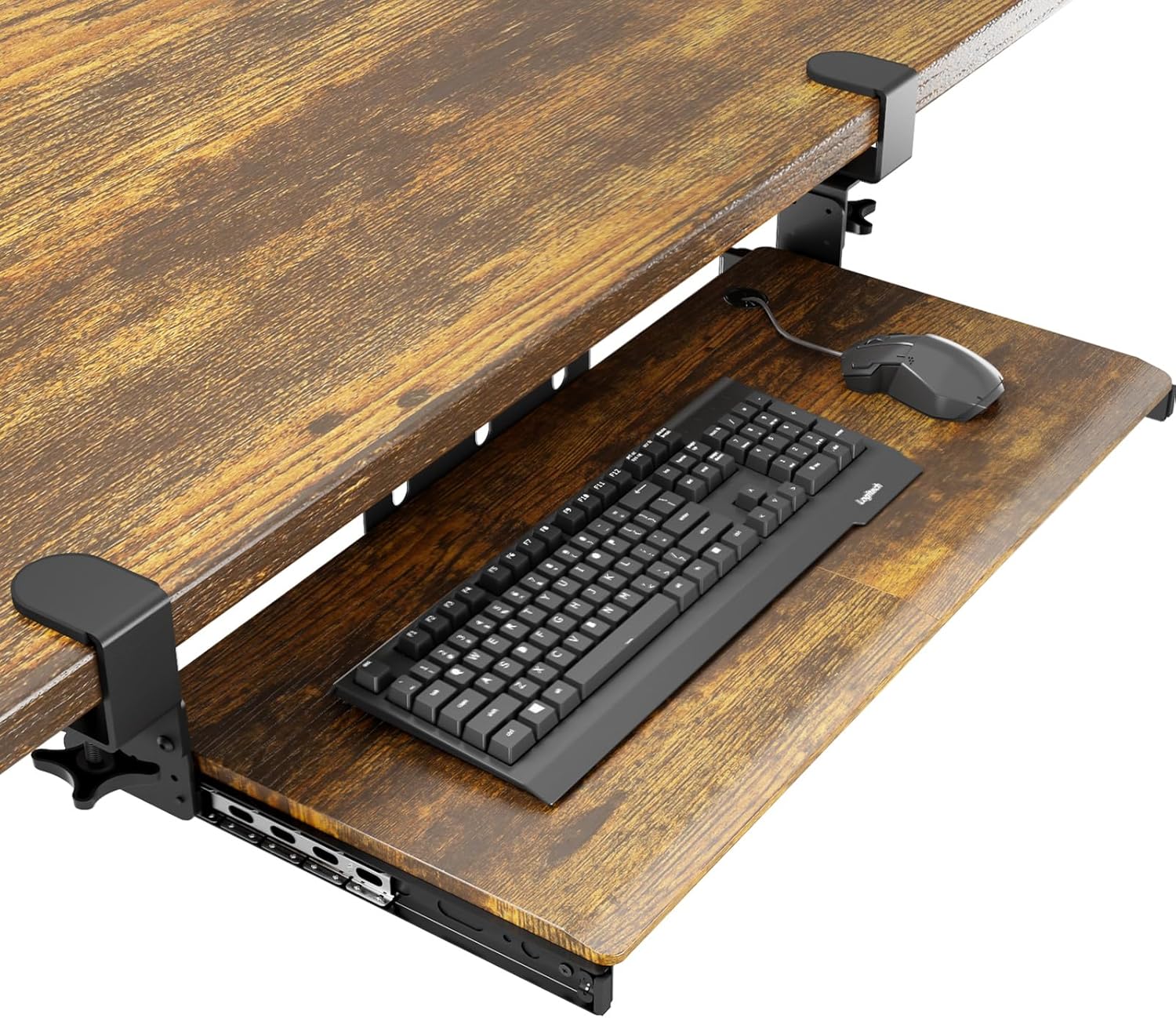 AX WABER Keyboard Tray Under Desk Pull Out, Typing Vintage AX01WG02