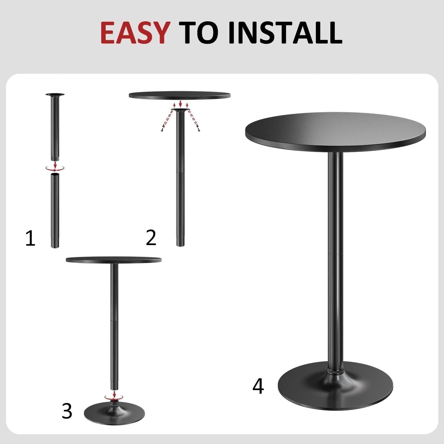 Bistro Table Round Black ER45898