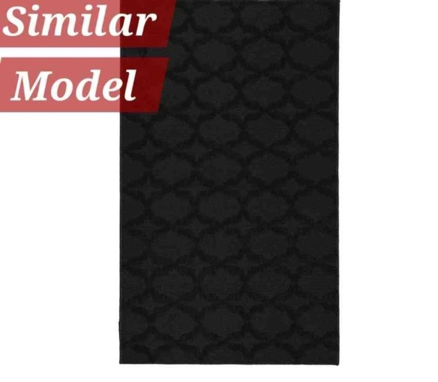 Non Slip Area Rug, 6ftx4ft, Black