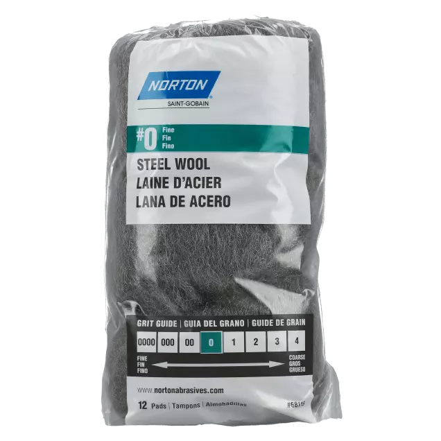 NORTON FINE #0 STEEL WOOL LAINE