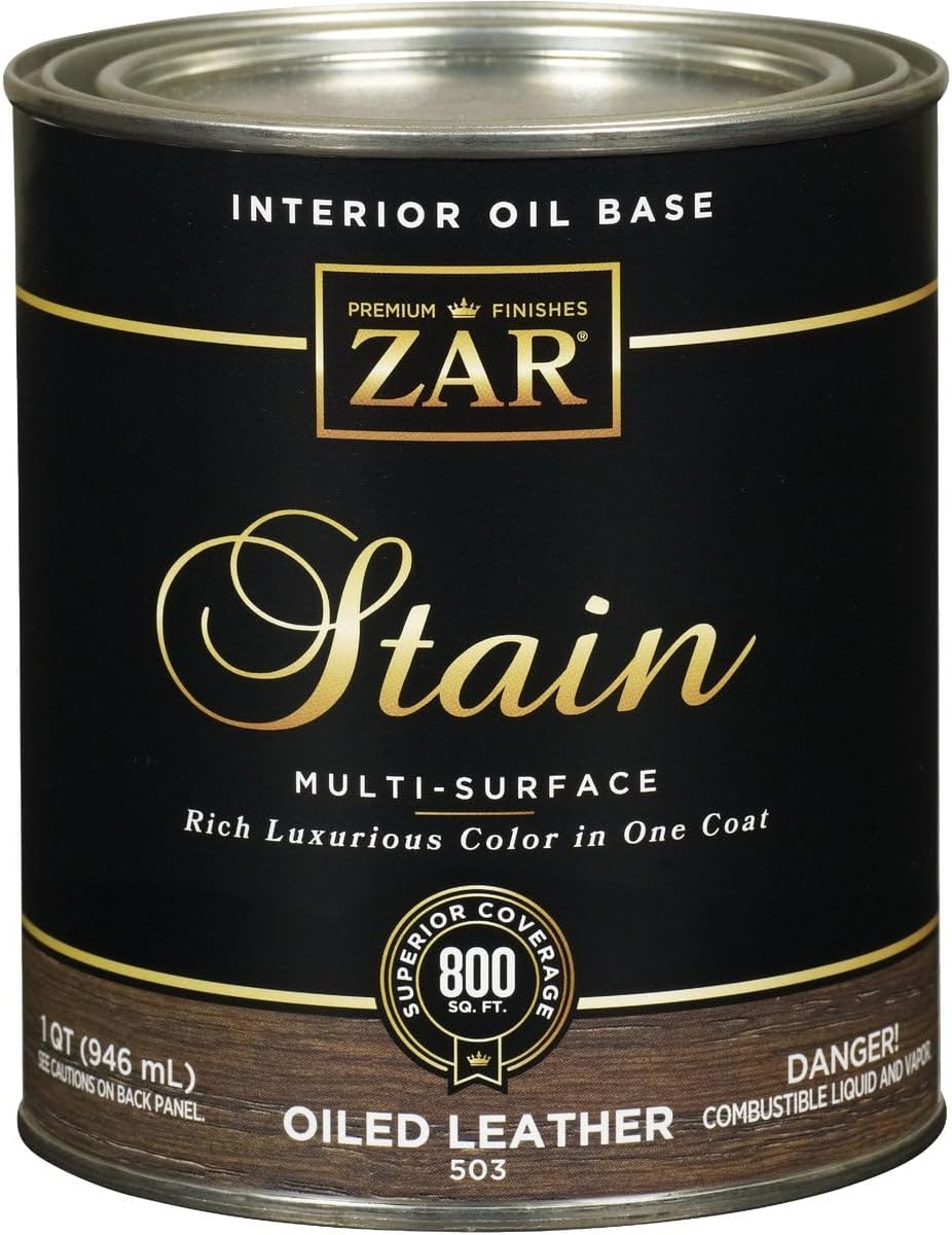 Zar 50312 1 Quart Oiled Leather Interior Oil Base Stain