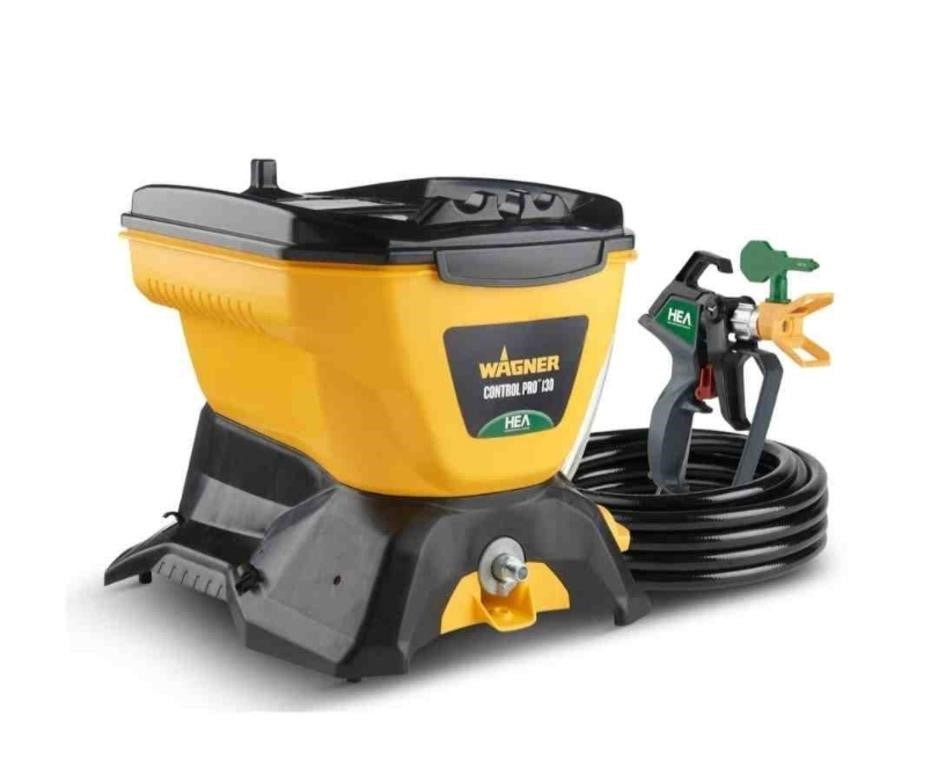 Wagner Control Pro 130 airless paint sprayer with a 1.5-gallon tank capacity