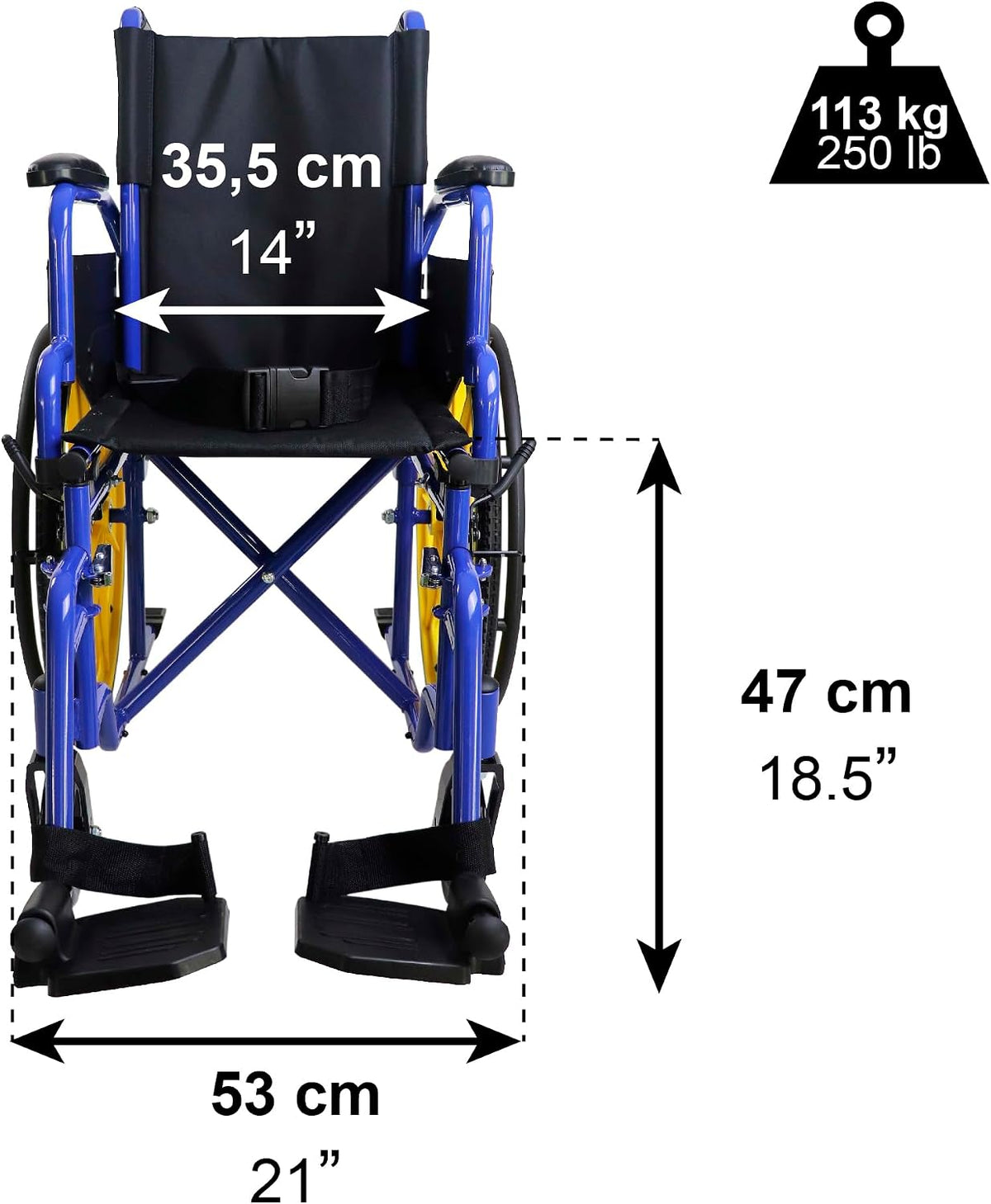 PEPE Mobility Kids Wheelchair Self Propelled, Pediatric for Children,